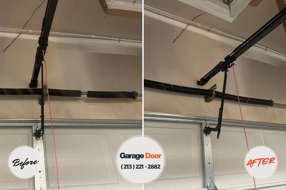 Before and after: garage door repair White Sulphur Springs, WV